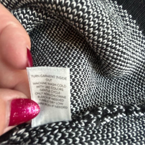 NWT CJ Banks black white knit cardigan sweater Size X/14W - Picture 9 of 11